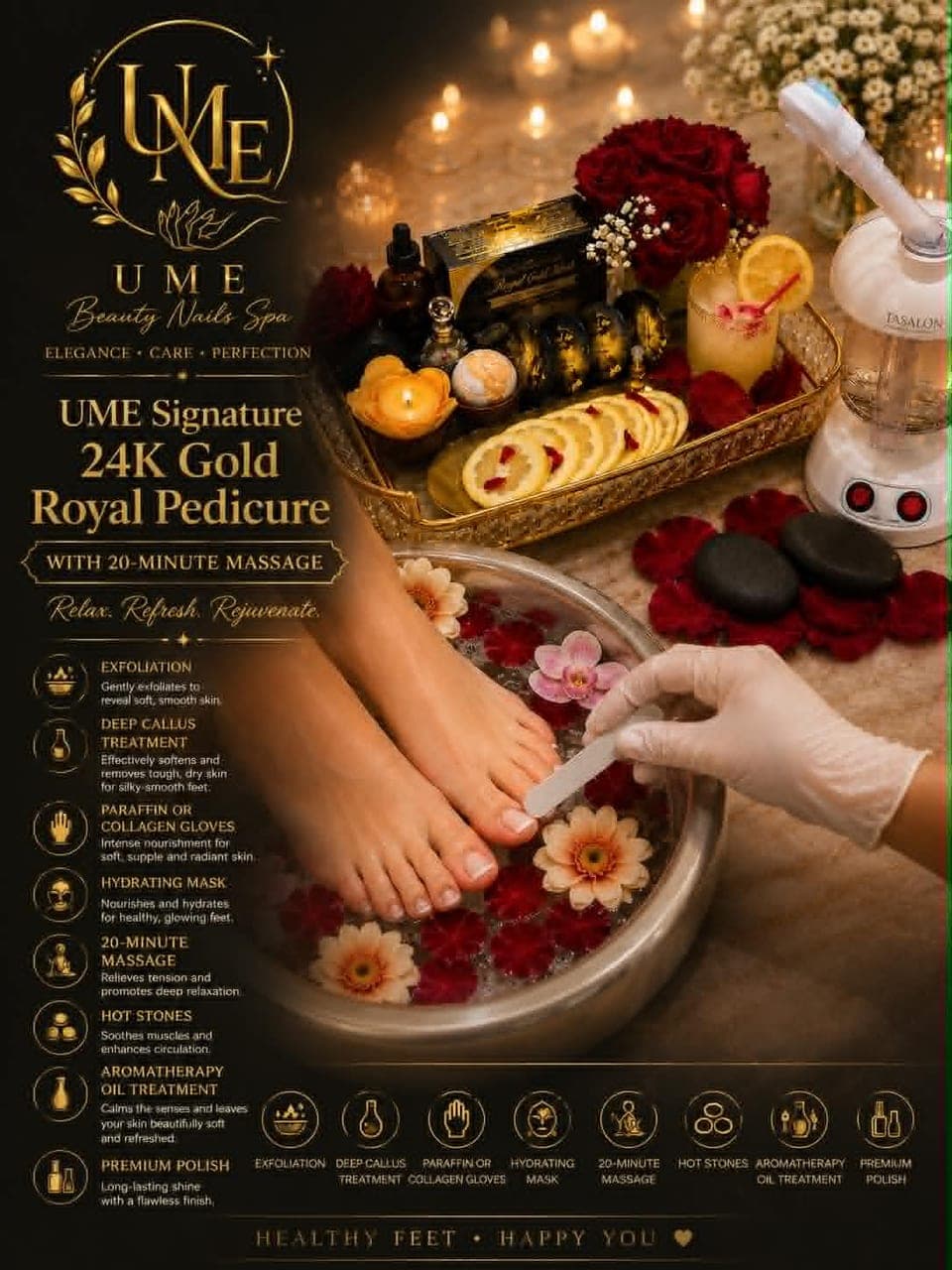 UME Signature 24K Gold Royal Pedicure