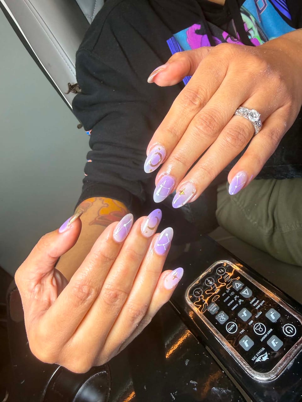 Hand-painted nail art at UME Beauty Nails Spa