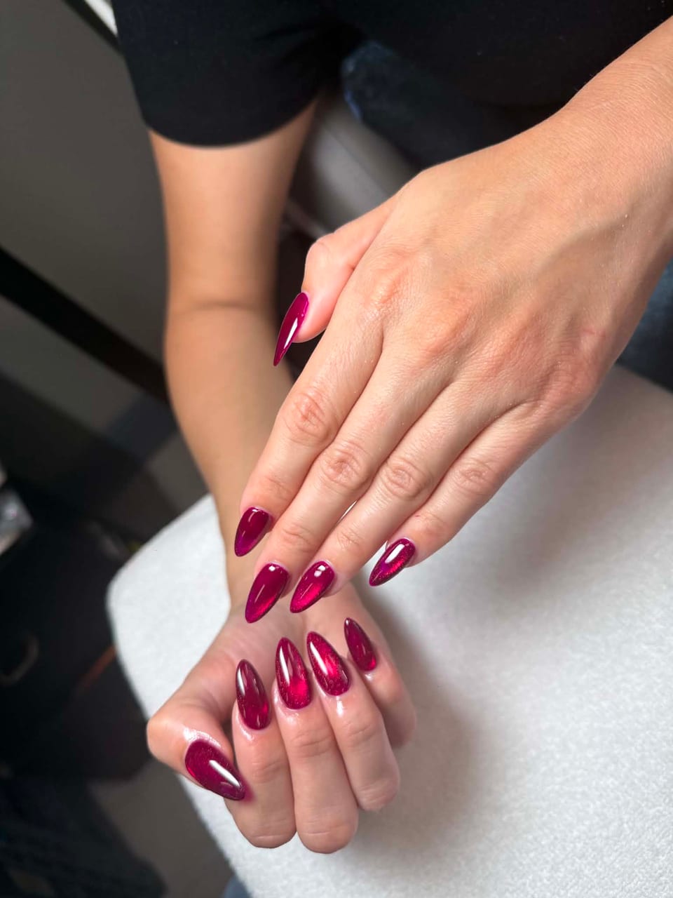 Bold colour manicure at UME Beauty Nails Spa