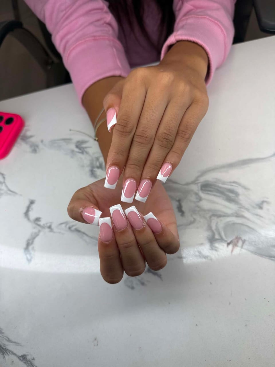 French tip manicure at UME Beauty Nails Spa