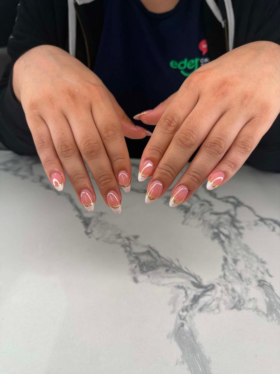 Hand-painted nail art at UME Beauty Nails Spa