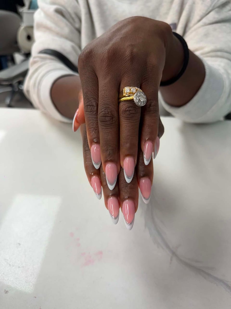 French tip manicure at UME Beauty Nails Spa