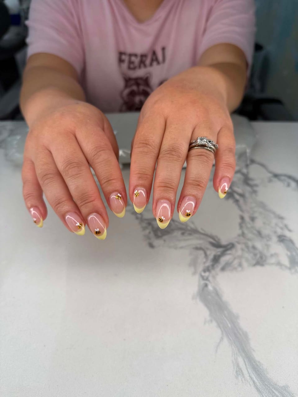 Hand-painted nail art at UME Beauty Nails Spa
