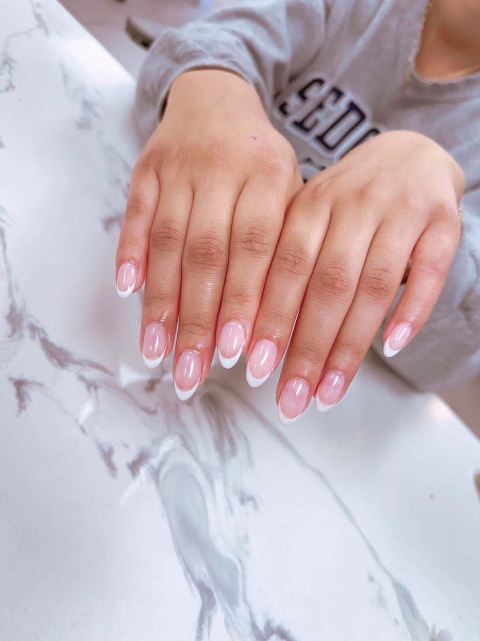 French tip manicure at UME Beauty Nails Spa