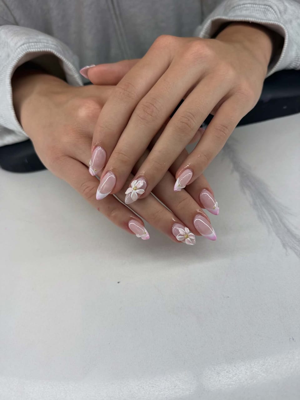 Hand-painted nail art at UME Beauty Nails Spa