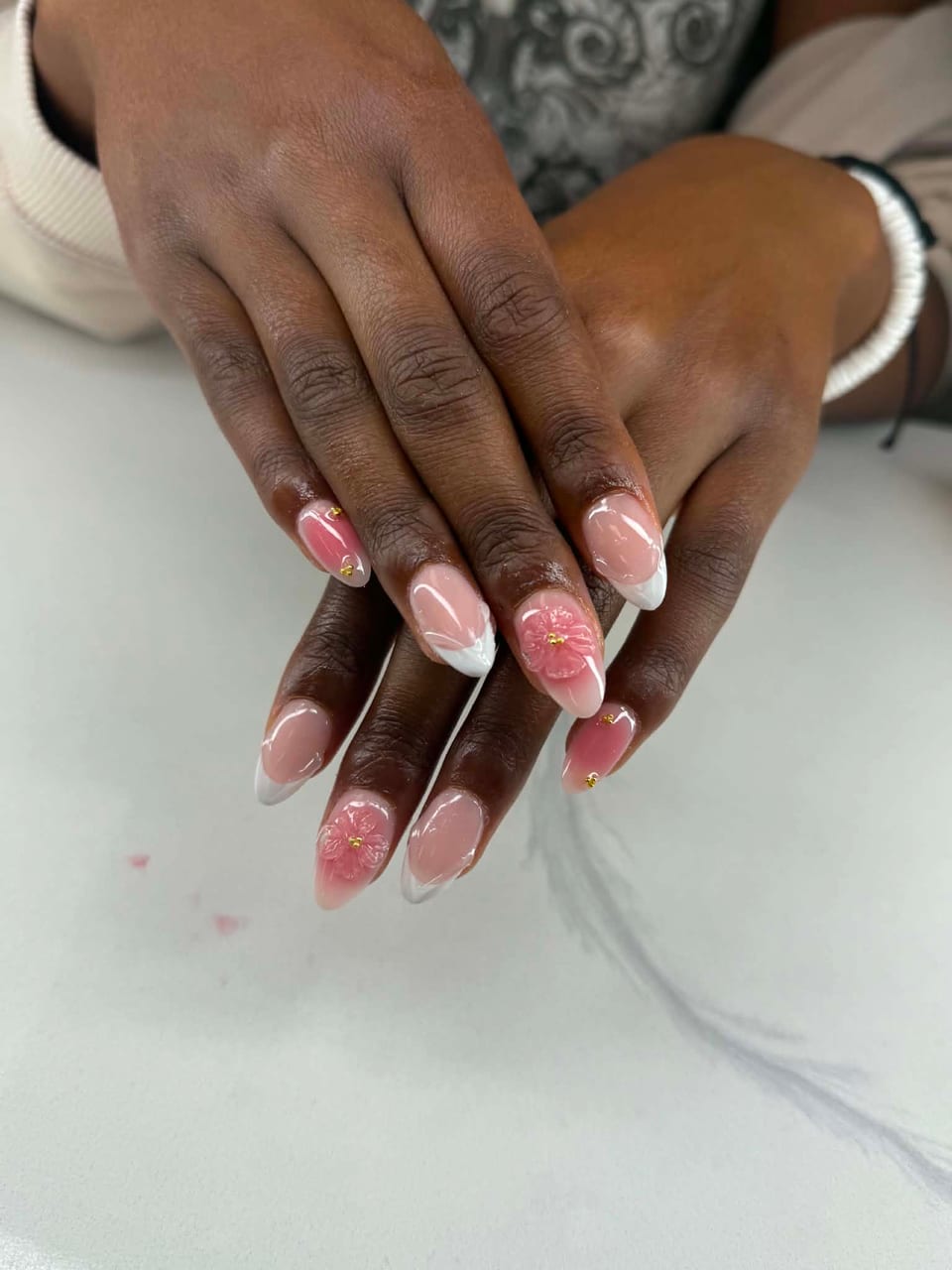 Hand-painted nail art at UME Beauty Nails Spa