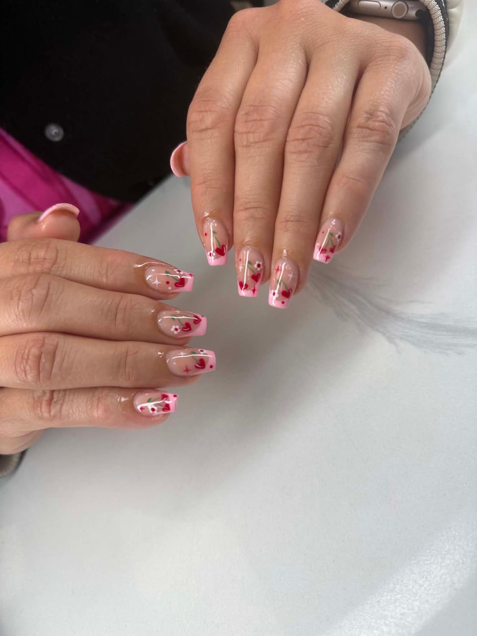 Hand-painted nail art at UME Beauty Nails Spa