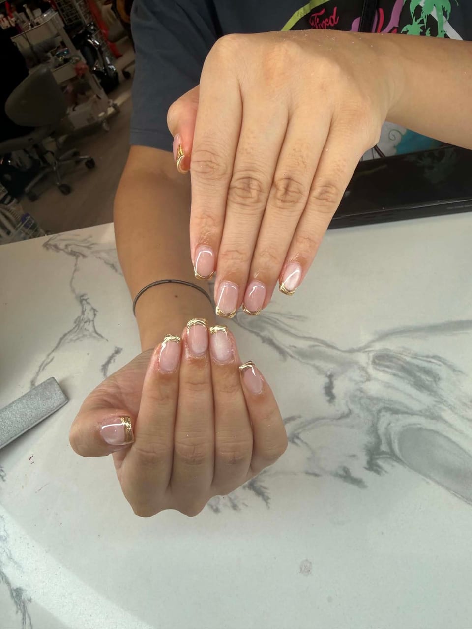 French tip manicure at UME Beauty Nails Spa