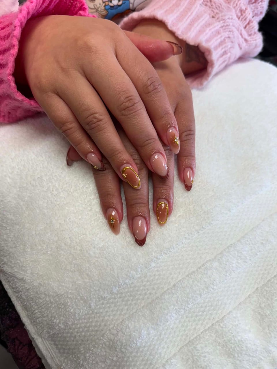Hand-painted nail art at UME Beauty Nails Spa