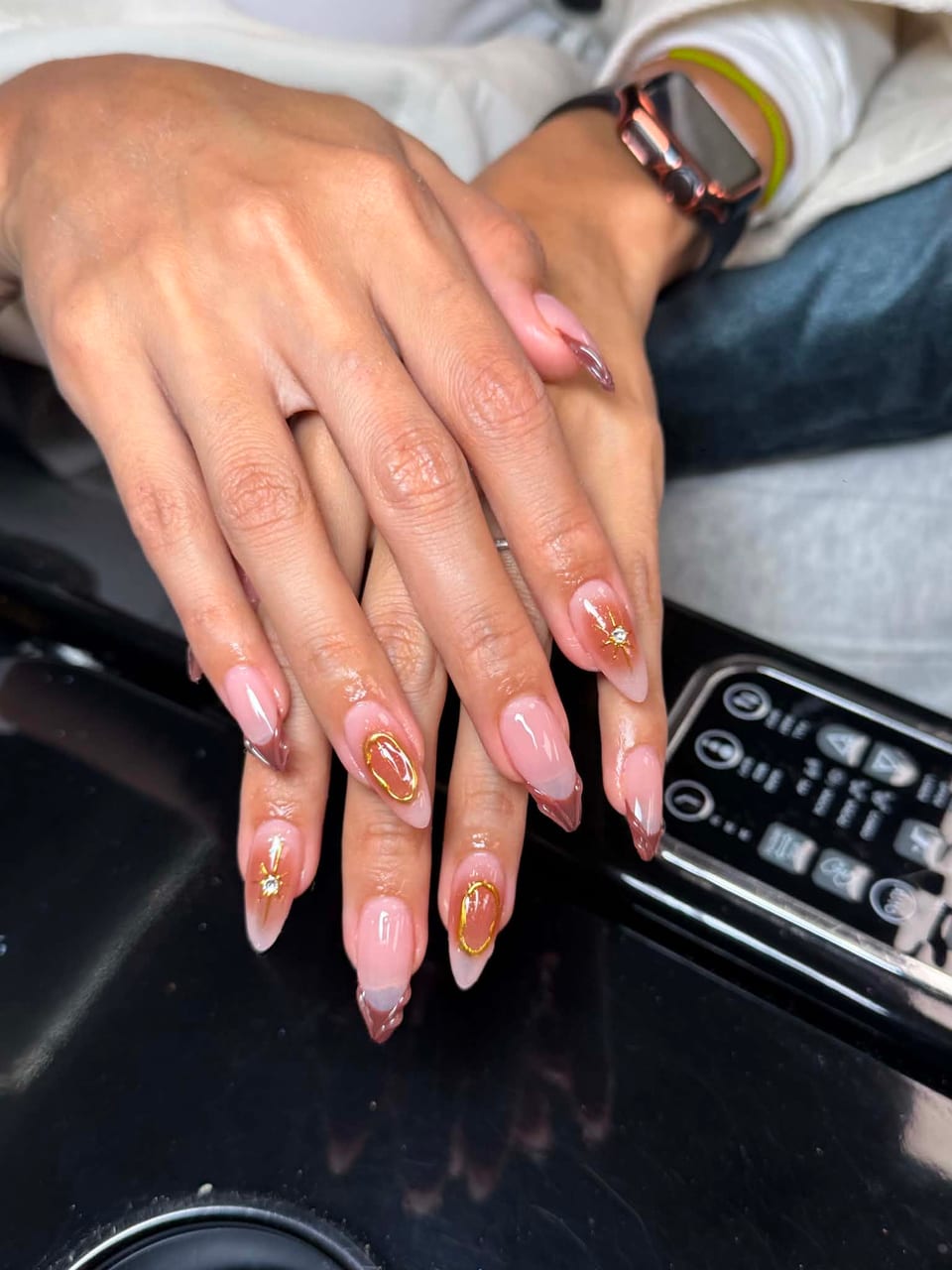 Hand-painted nail art at UME Beauty Nails Spa
