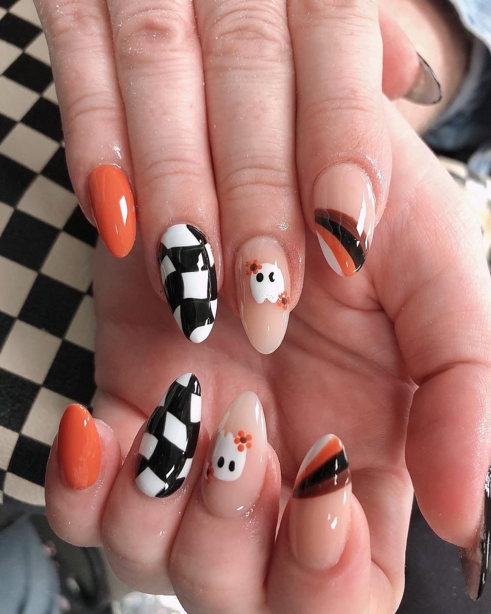 Seasonal holiday nail art at UME Beauty Nails Spa