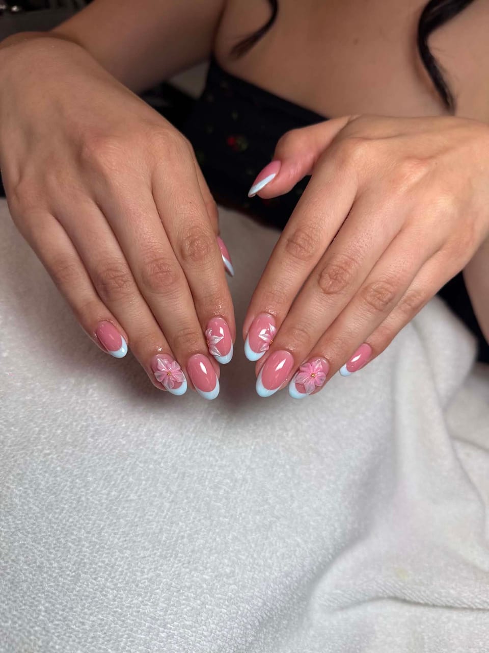 Hand-painted nail art at UME Beauty Nails Spa