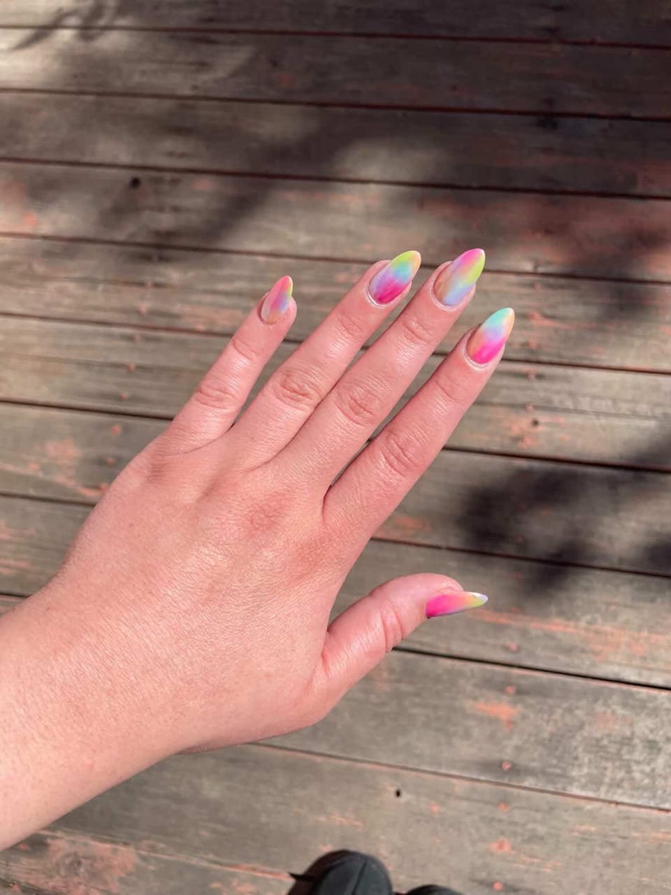 Hand-painted nail art at UME Beauty Nails Spa