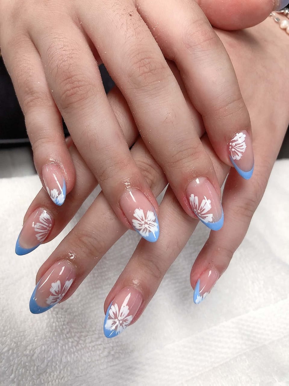 Hand-painted nail art at UME Beauty Nails Spa