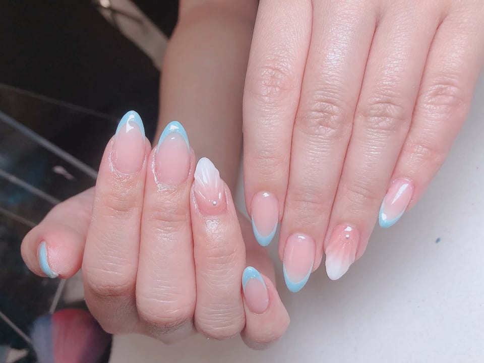 French tip manicure at UME Beauty Nails Spa