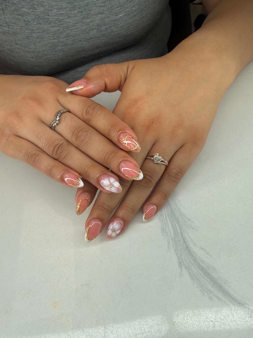 Hand-painted nail art at UME Beauty Nails Spa