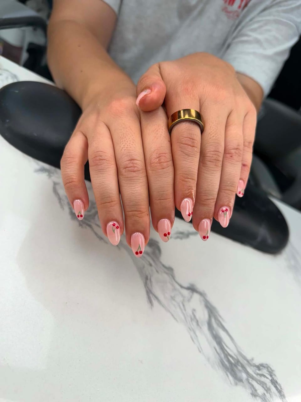 Hand-painted nail art at UME Beauty Nails Spa