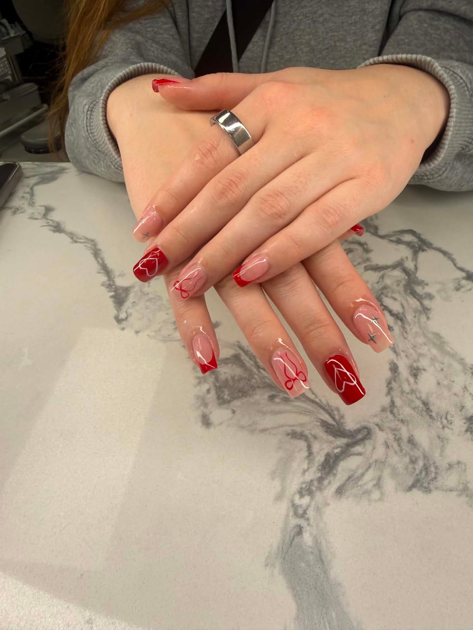 Hand-painted nail art at UME Beauty Nails Spa
