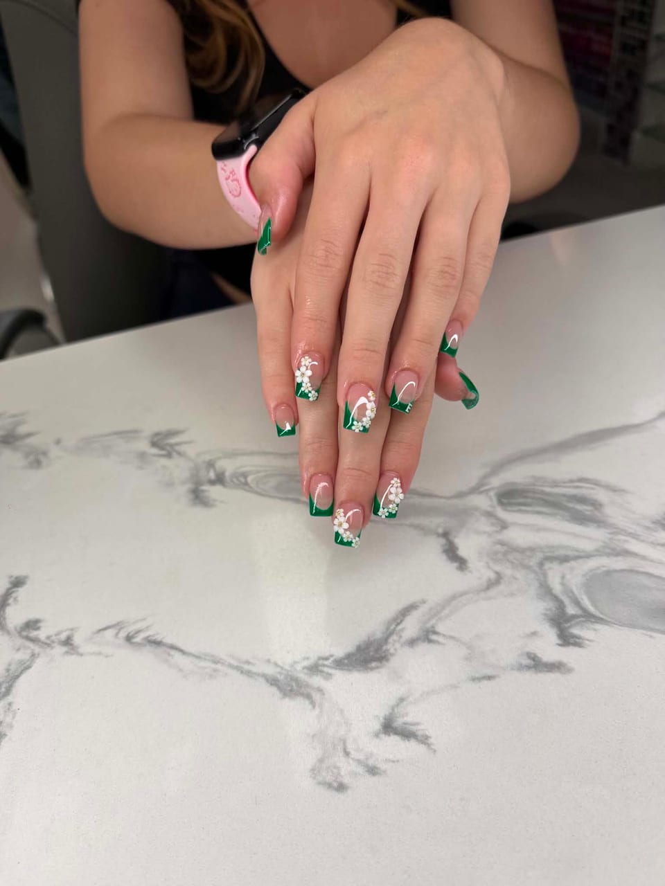 Hand-painted nail art at UME Beauty Nails Spa