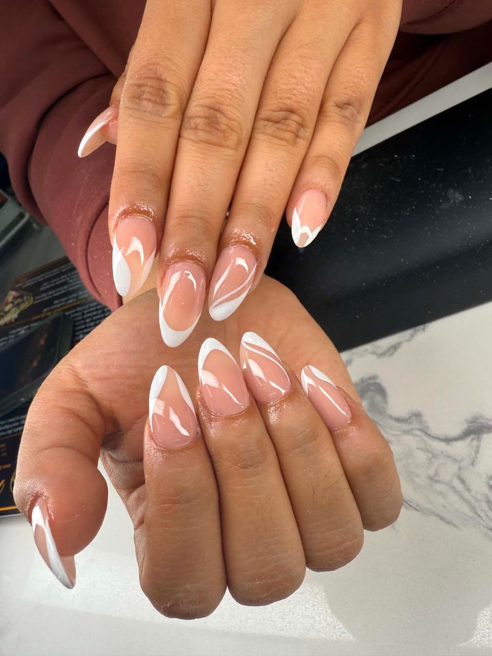 French tip manicure at UME Beauty Nails Spa