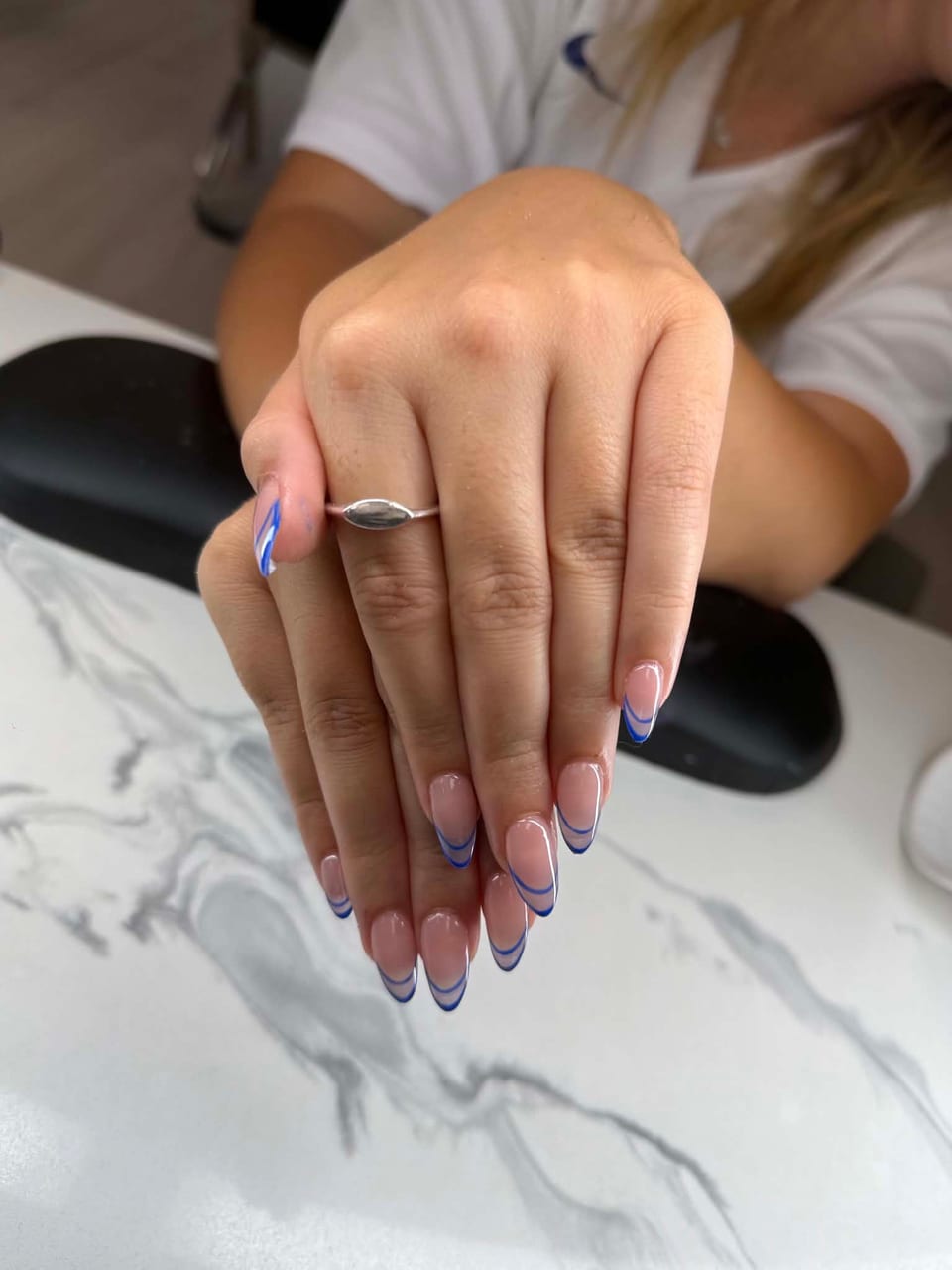 Hand-painted nail art at UME Beauty Nails Spa