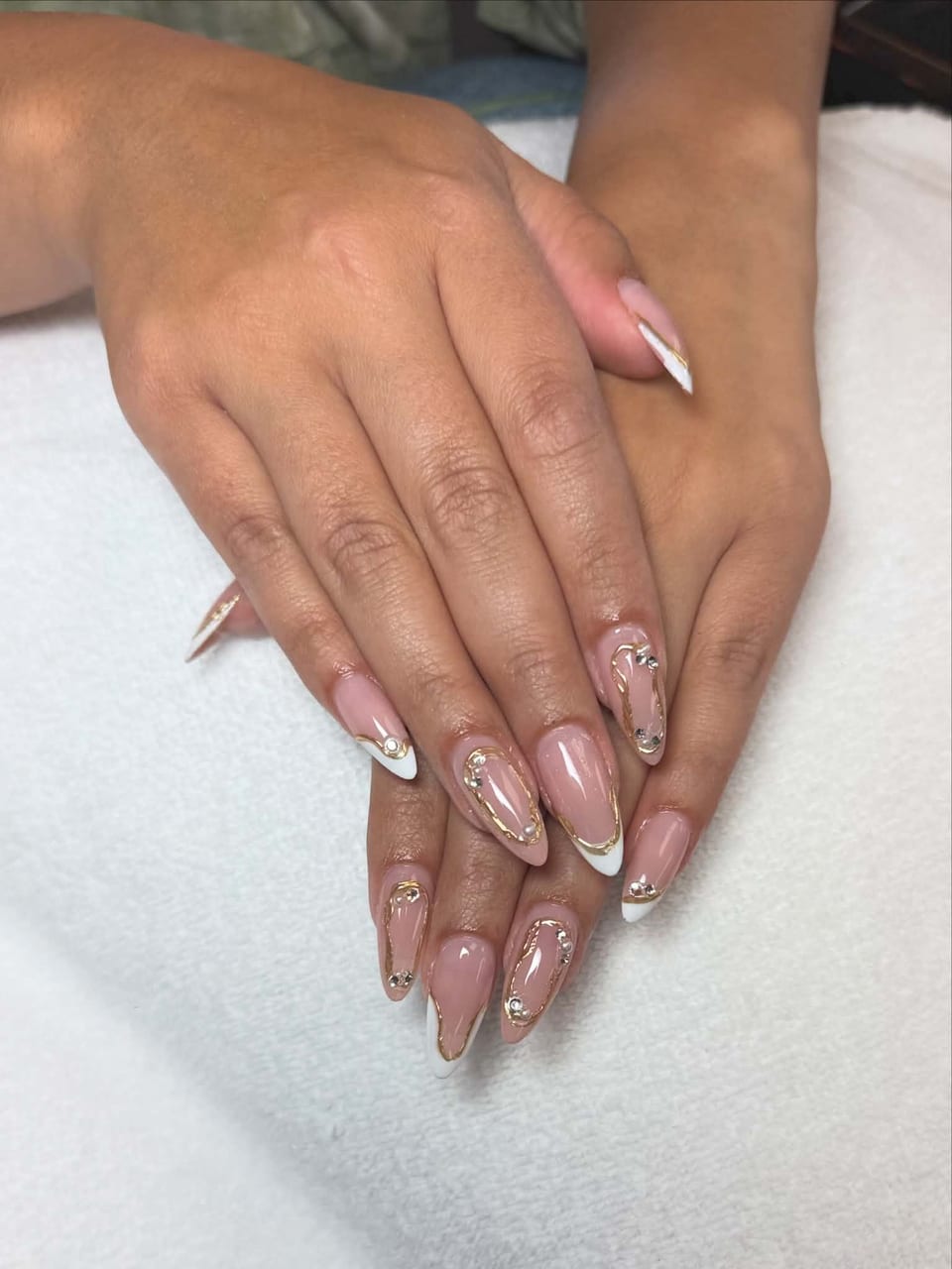 French tip manicure at UME Beauty Nails Spa