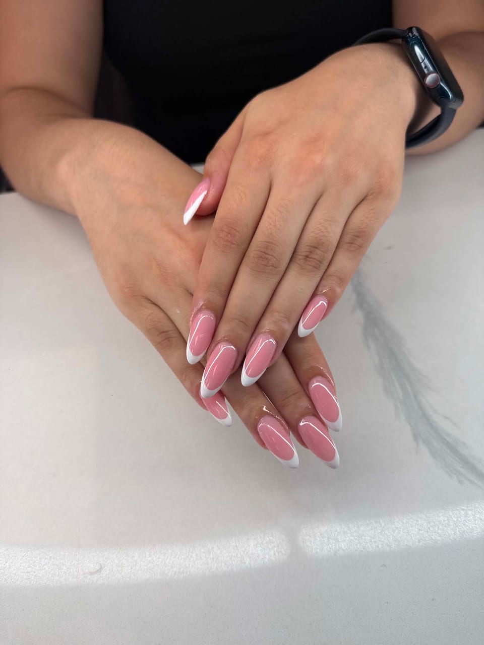 French tip manicure at UME Beauty Nails Spa