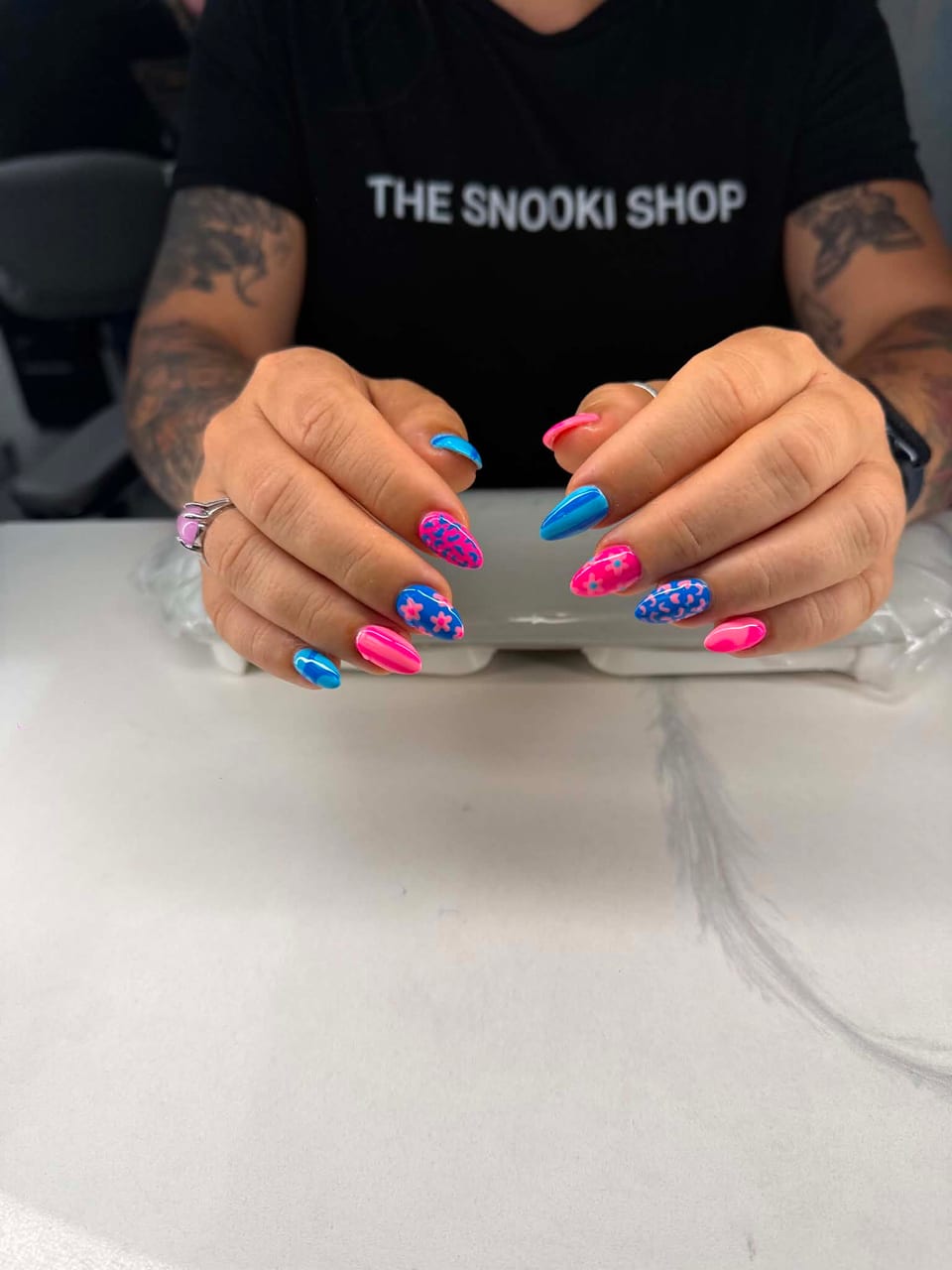 Bold colour manicure at UME Beauty Nails Spa