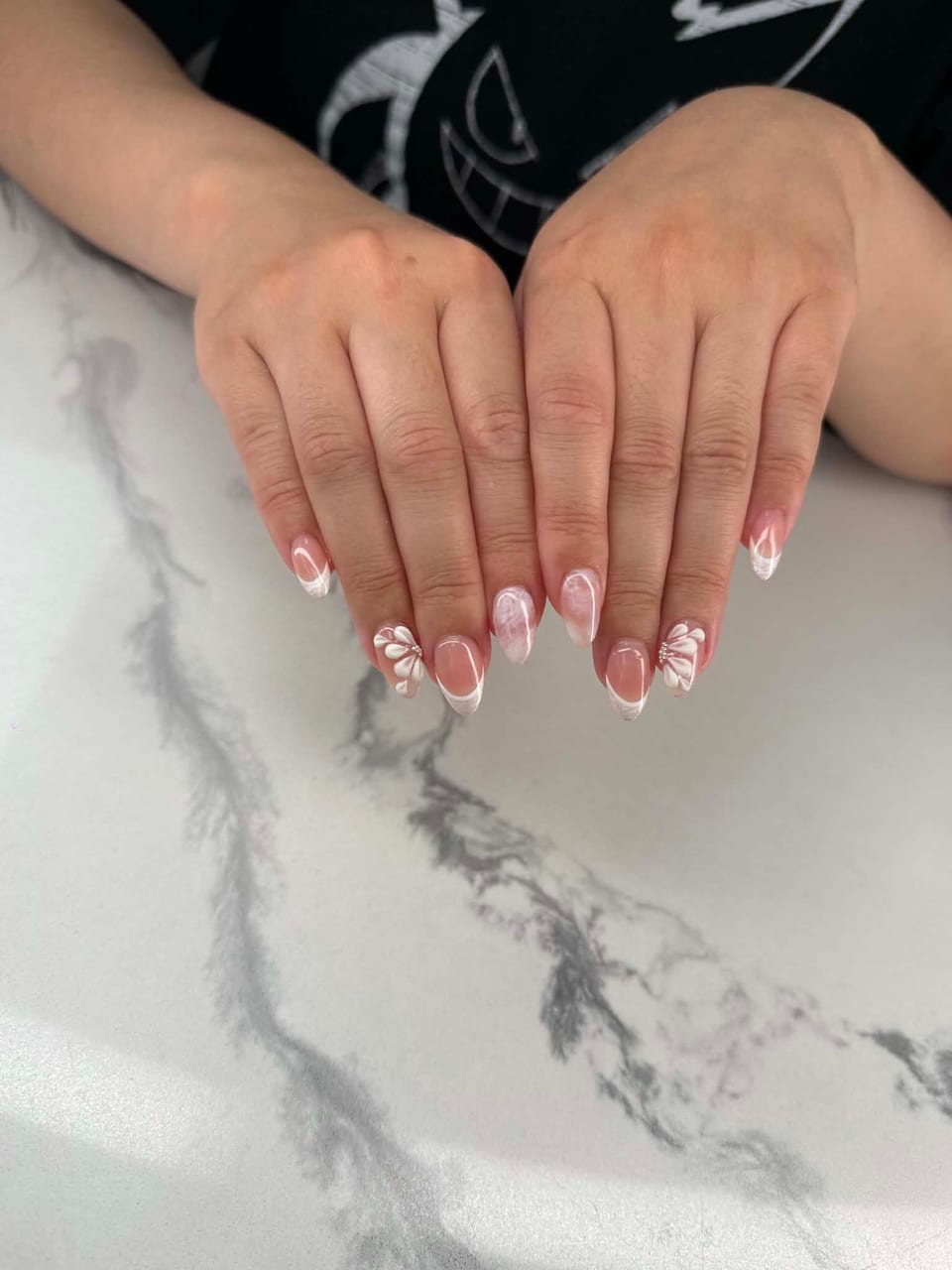 Hand-painted nail art at UME Beauty Nails Spa