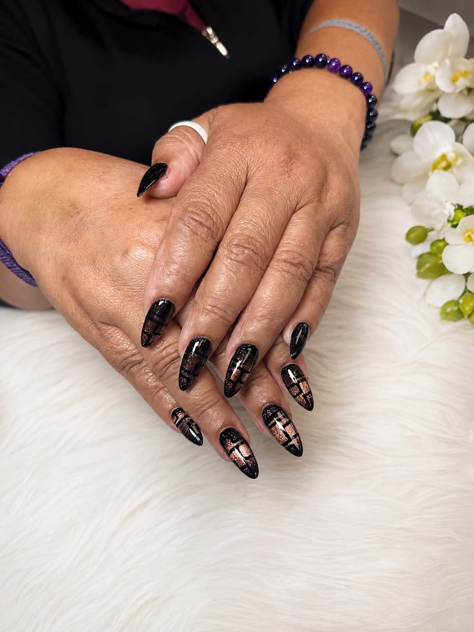 Bold colour manicure at UME Beauty Nails Spa