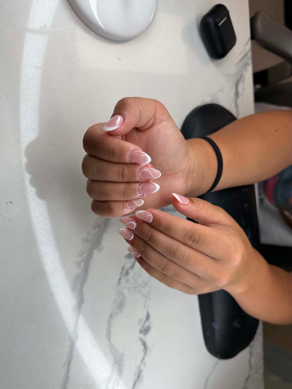 French tip manicure at UME Beauty Nails Spa