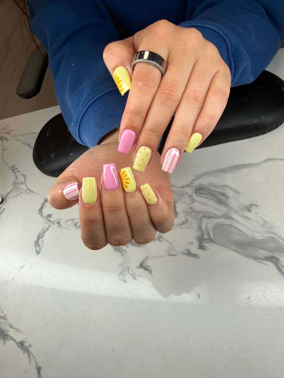 Bold colour manicure at UME Beauty Nails Spa