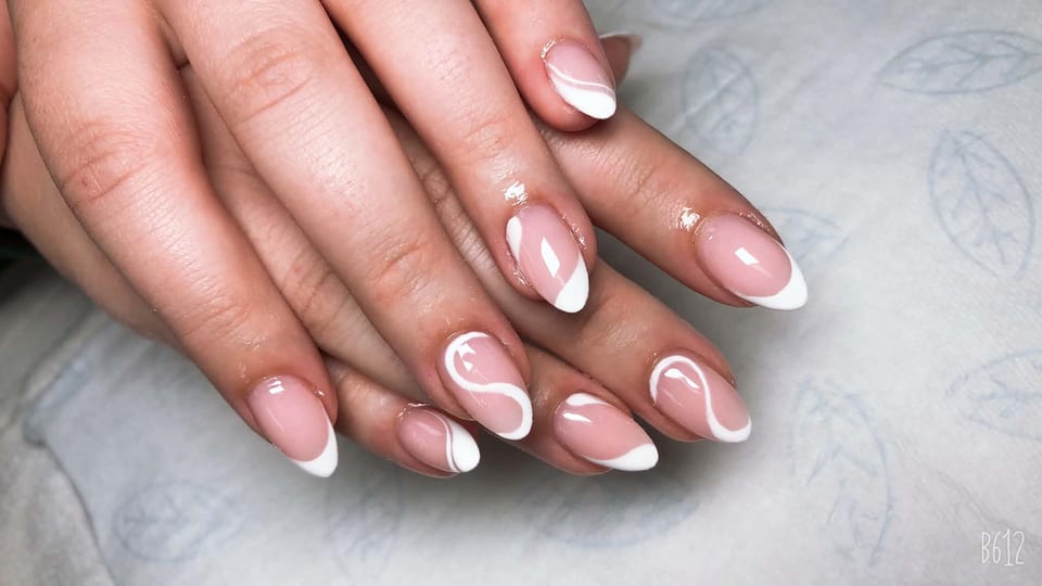French tip manicure at UME Beauty Nails Spa