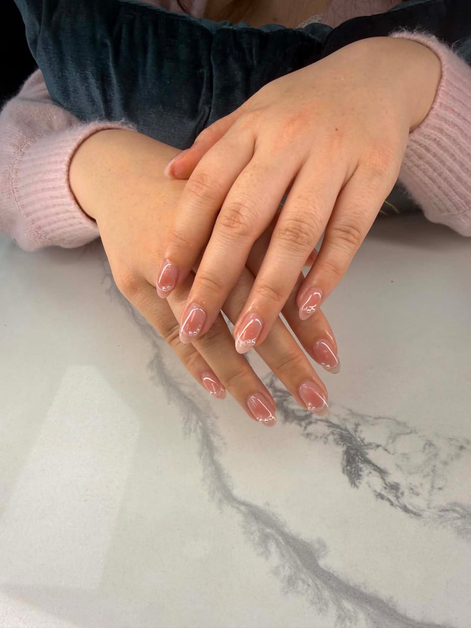French tip manicure at UME Beauty Nails Spa