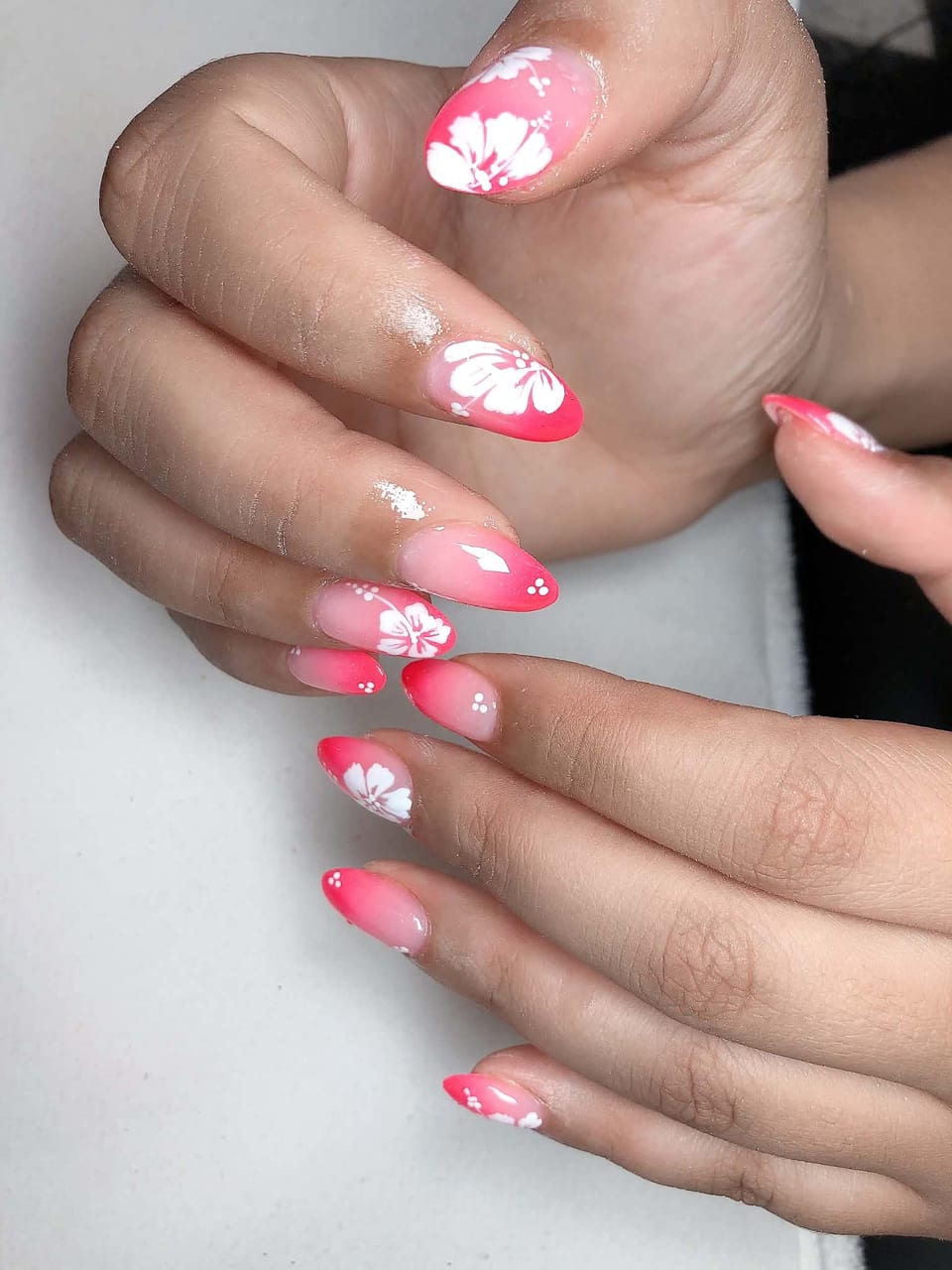 Hand-painted nail art at UME Beauty Nails Spa