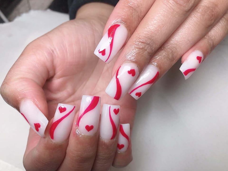 Seasonal holiday nail art at UME Beauty Nails Spa
