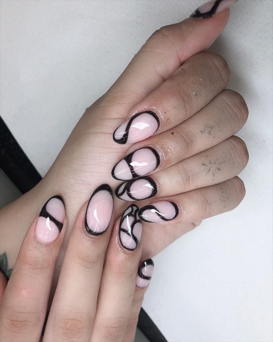 Hand-painted nail art at UME Beauty Nails Spa
