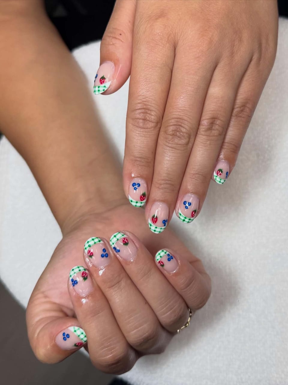 Hand-painted nail art at UME Beauty Nails Spa