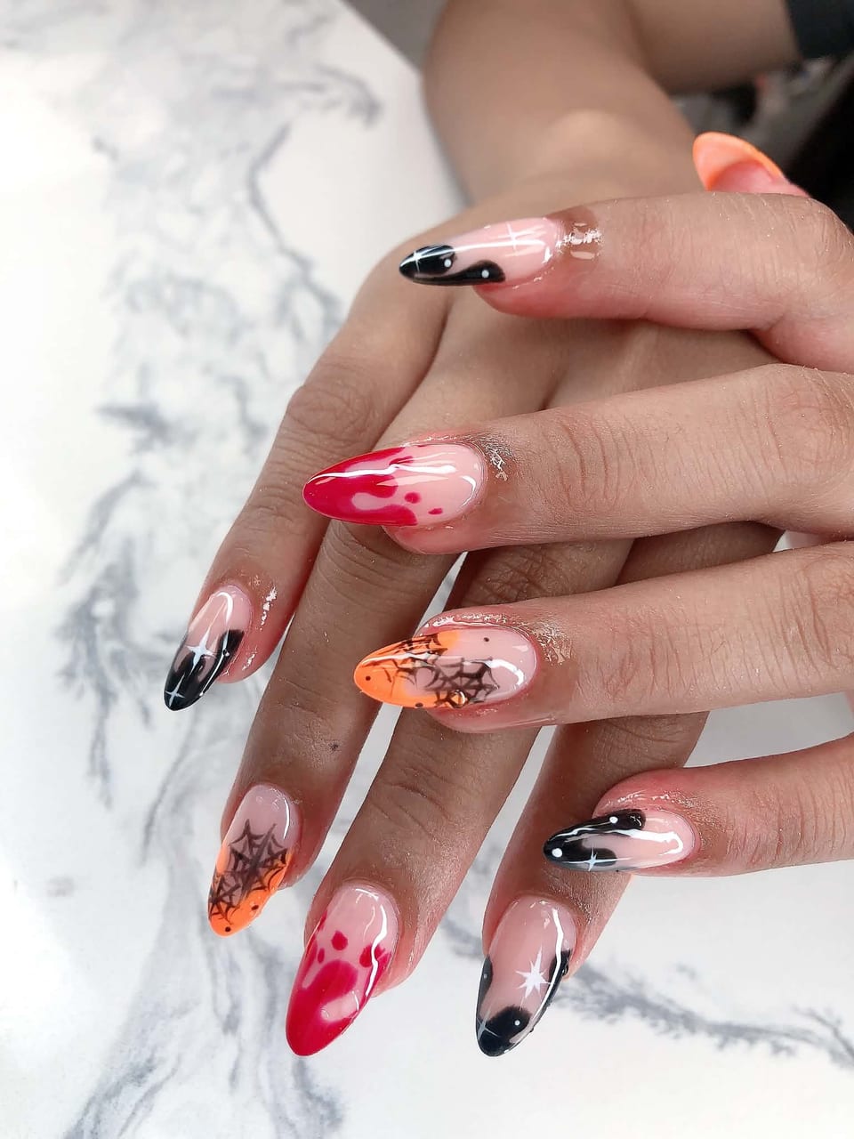Seasonal holiday nail art at UME Beauty Nails Spa