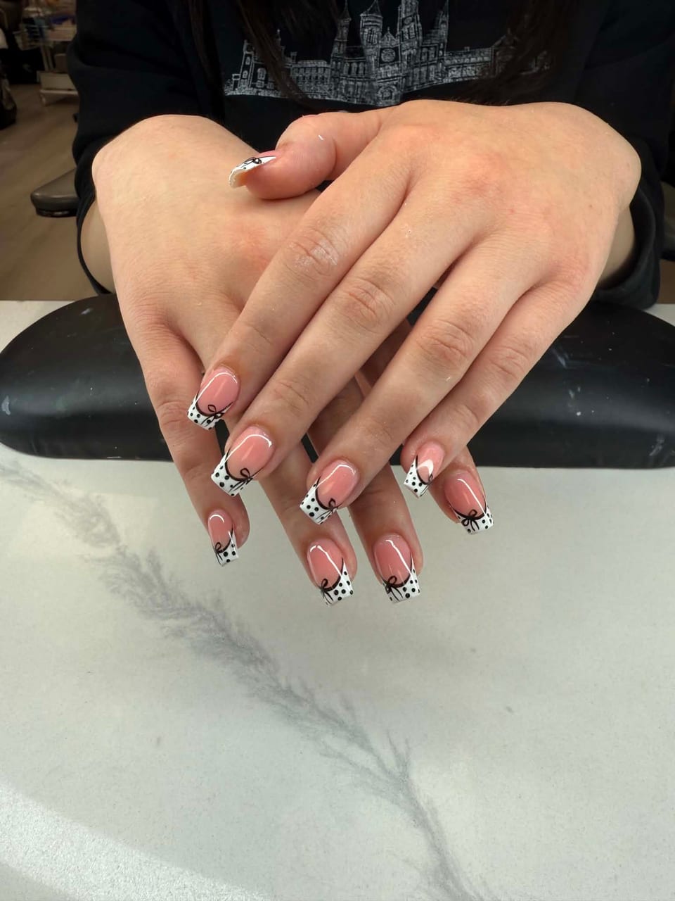 Hand-painted nail art at UME Beauty Nails Spa
