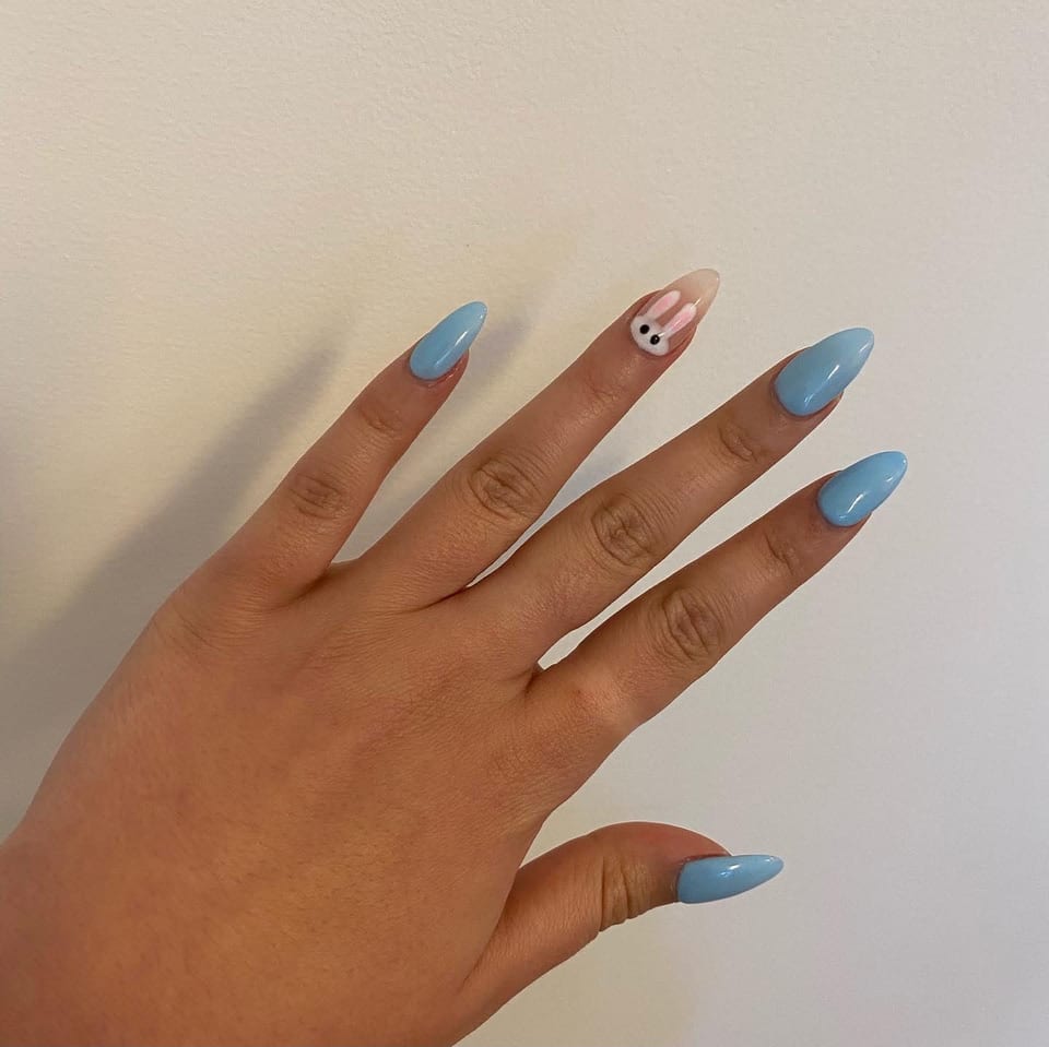 Hand-painted nail art at UME Beauty Nails Spa