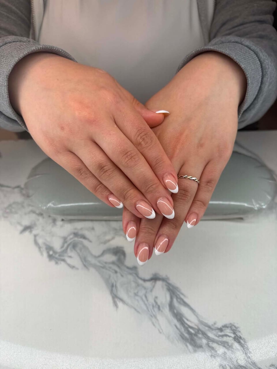 French tip manicure at UME Beauty Nails Spa