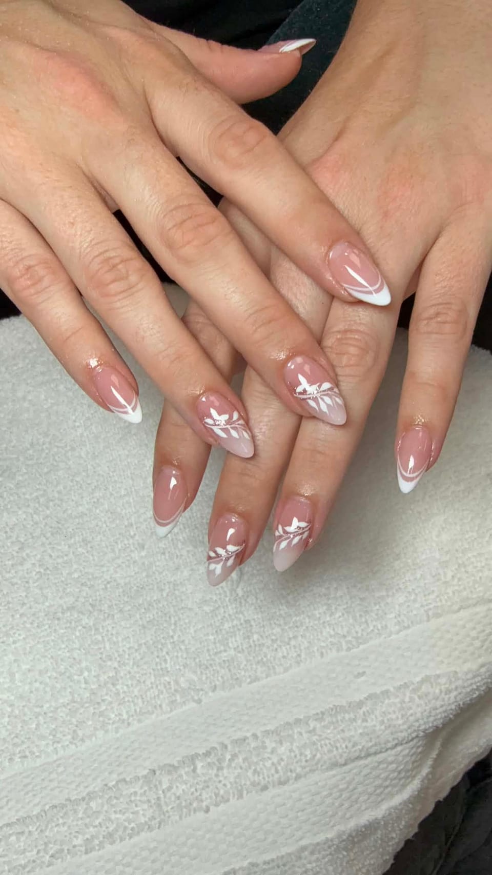 Hand-painted nail art at UME Beauty Nails Spa