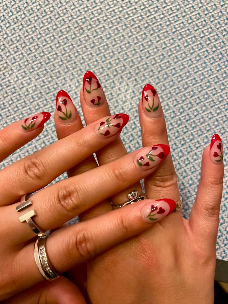 Hand-painted nail art at UME Beauty Nails Spa