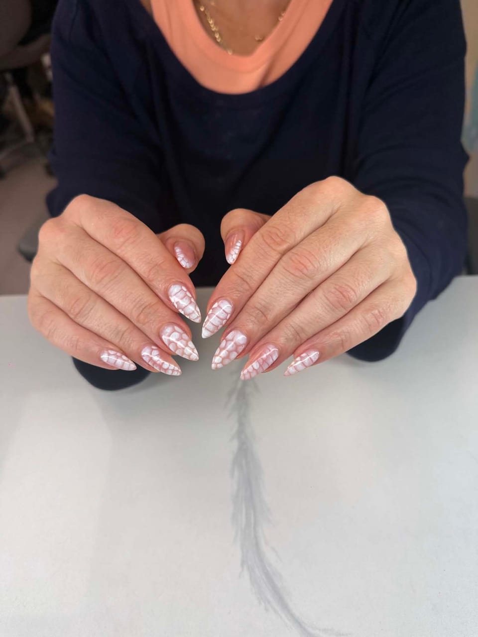 Hand-painted nail art at UME Beauty Nails Spa