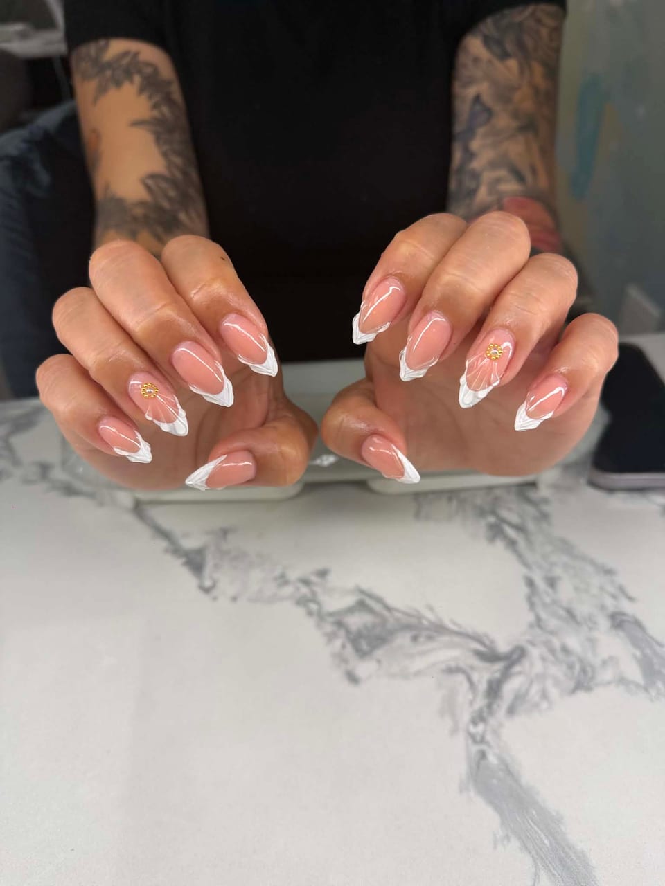French tip manicure at UME Beauty Nails Spa