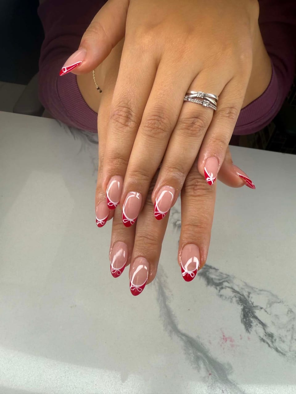 Hand-painted nail art at UME Beauty Nails Spa