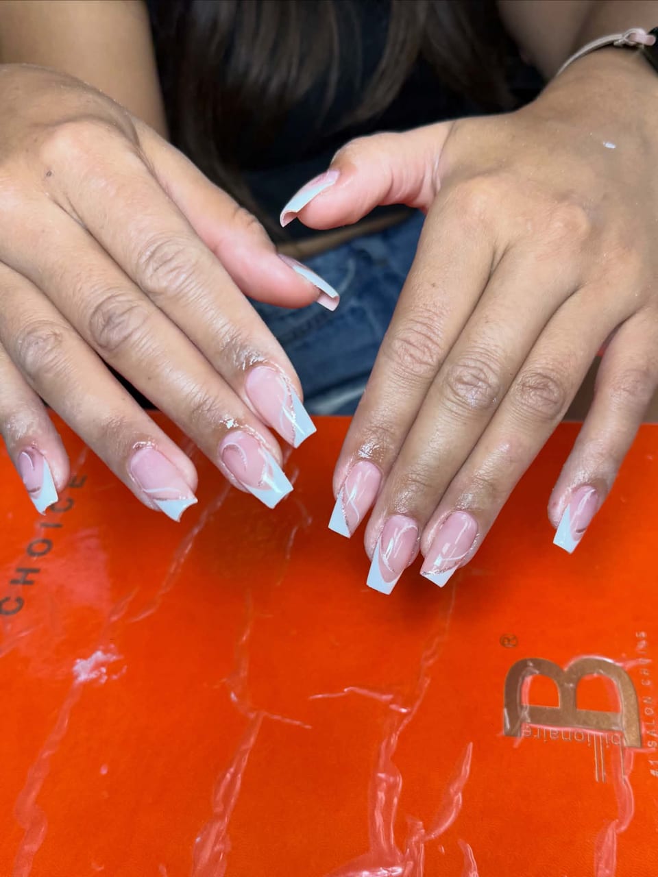 French tip manicure at UME Beauty Nails Spa