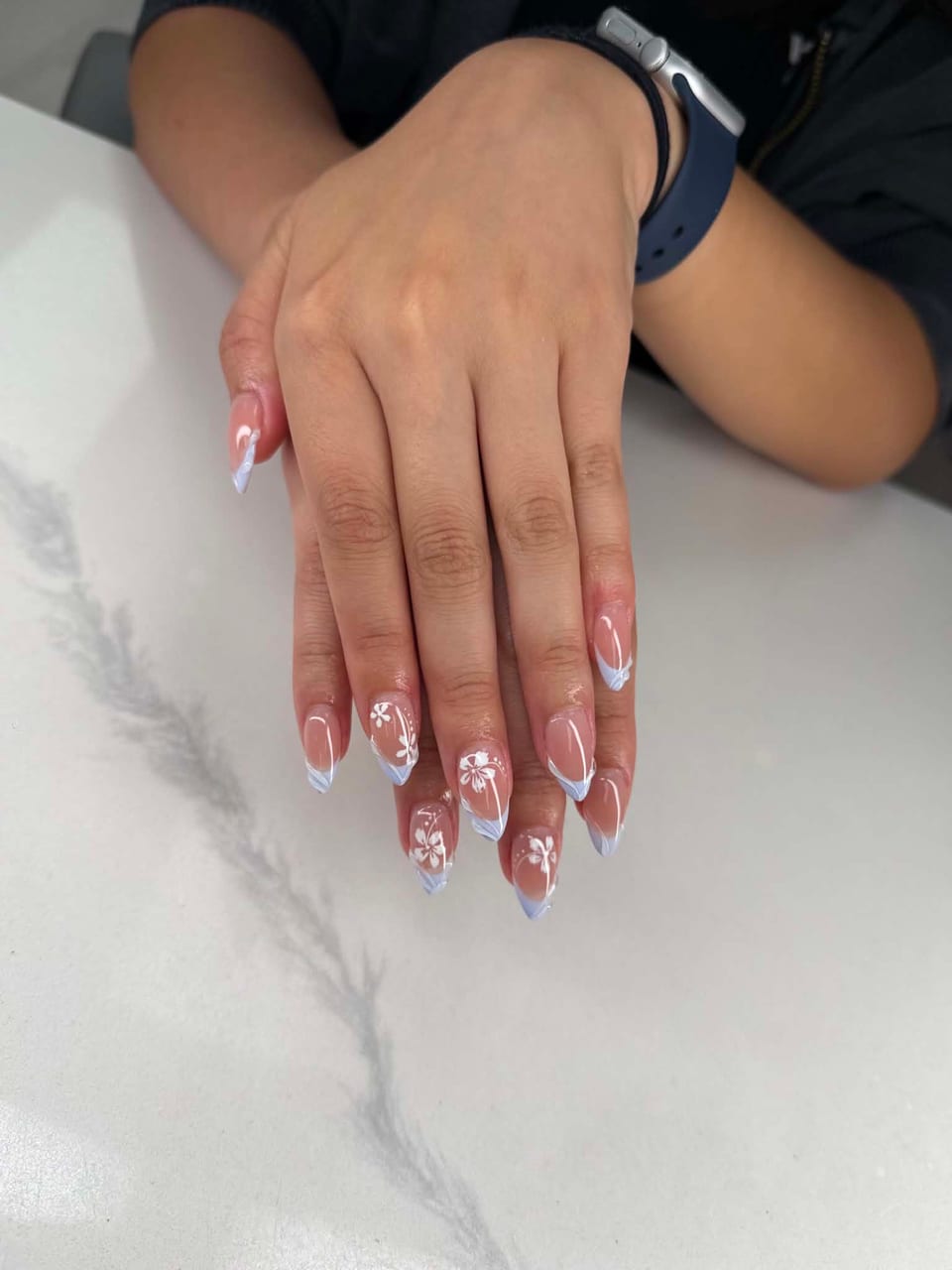 Hand-painted nail art at UME Beauty Nails Spa