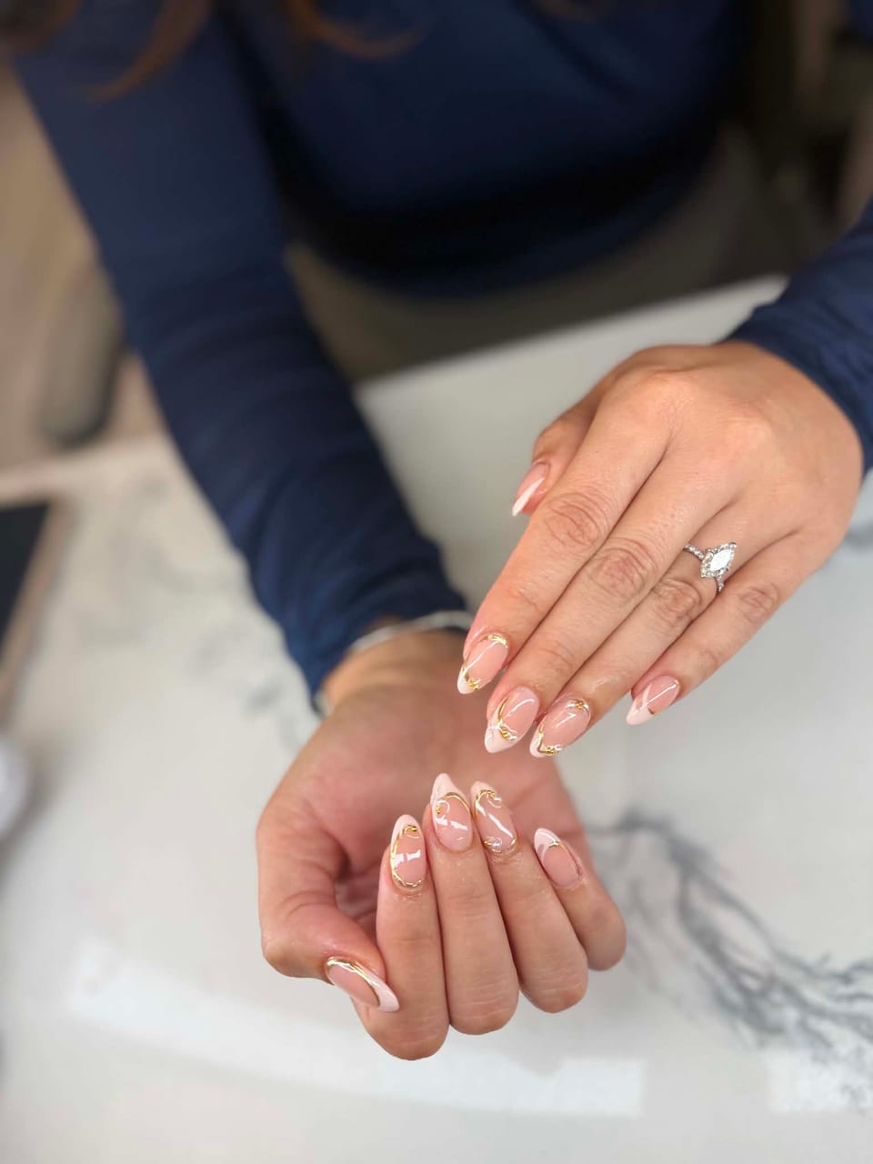 French tip manicure at UME Beauty Nails Spa